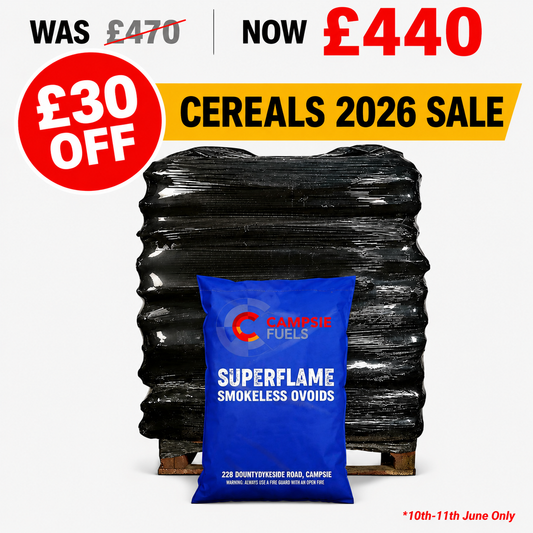 Superflame (Oval) Coal  (1 Tonne) 50 x 20kg bags