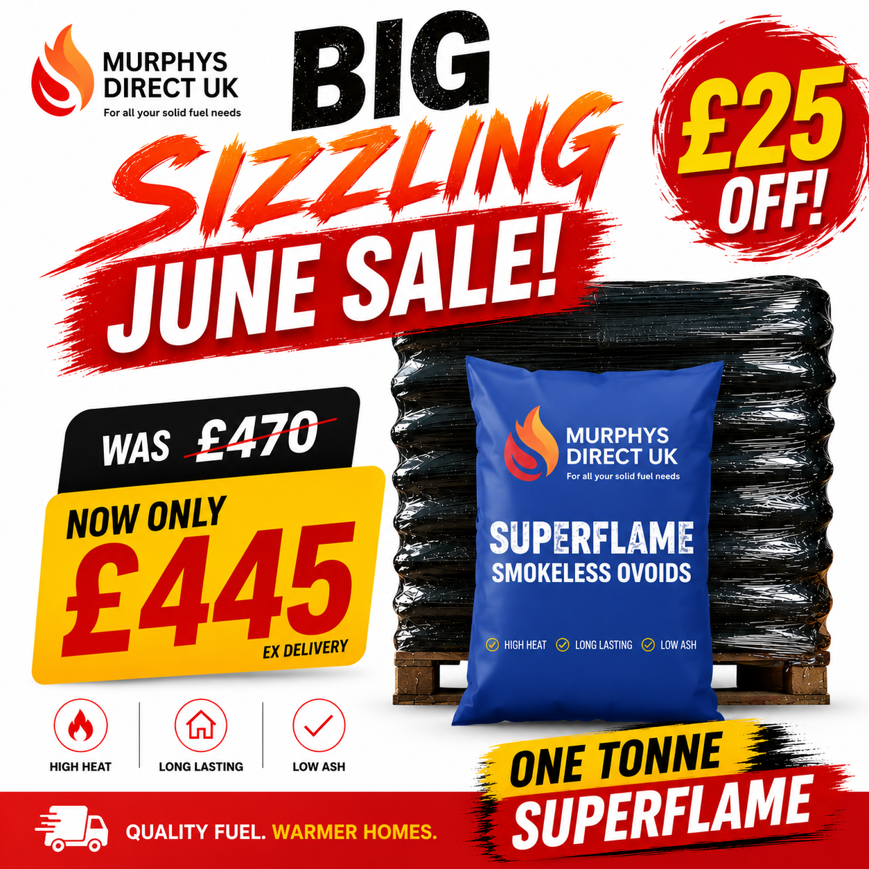 Superflame (Oval) Coal  (1 Tonne) 50 x 20kg bags